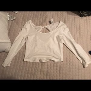 white crop top